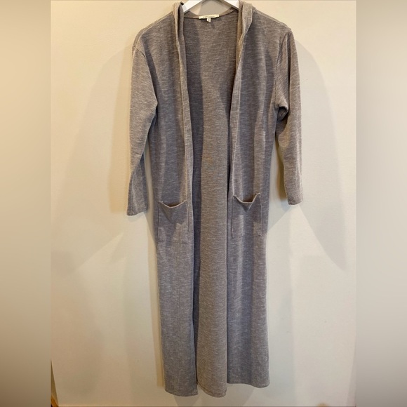 Cozy Casual Open Duster Cardigan Gray Small - Picture 1 of 7